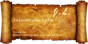Jaloveczky Lola névjegykártya
